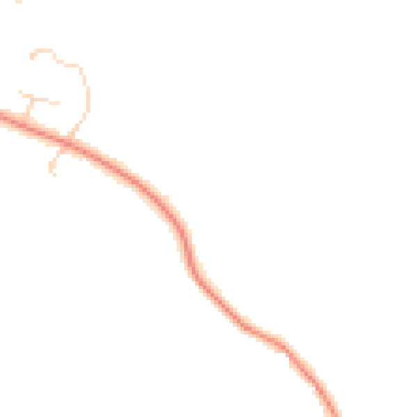 Daytime road noise heatmap for NR27 0NA