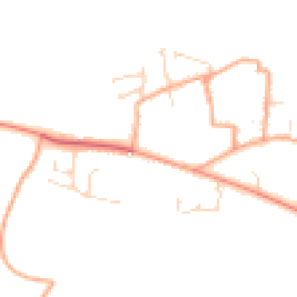 Daytime road noise heatmap for NR27 0NX
