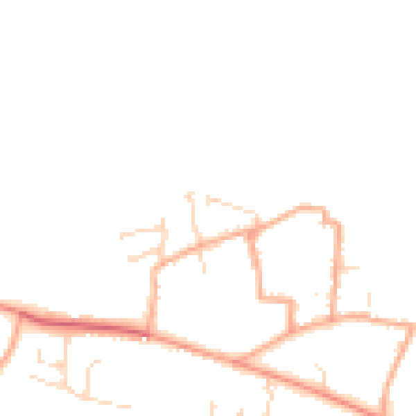 Daytime road noise heatmap for NR27 0PJ