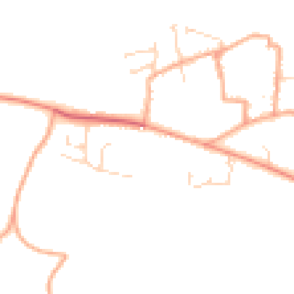 Daytime road noise heatmap for NR27 0PQ
