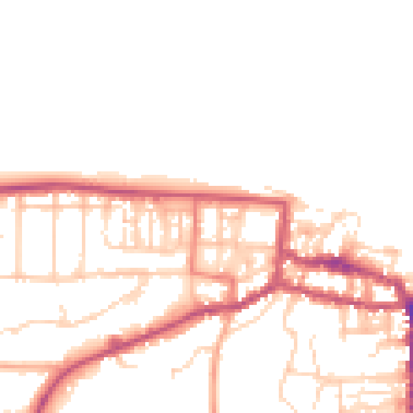 Daytime road noise heatmap for NR27 9AZ