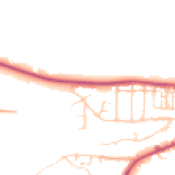 Daytime road noise heatmap for NR27 9BE