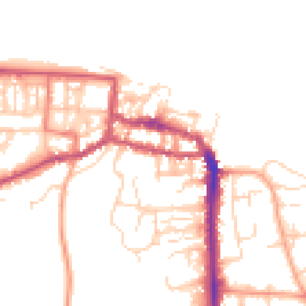 Daytime road noise heatmap for NR27 9EF