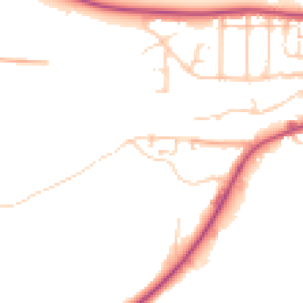Daytime road noise heatmap for NR27 9GU