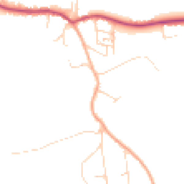 Daytime road noise heatmap for NR27 9QH