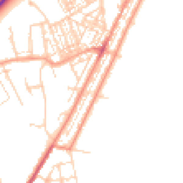 Daytime road noise heatmap for NR33 0AR