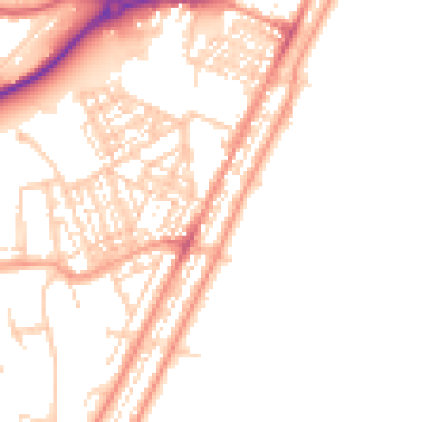 Daytime road noise heatmap for NR33 0BE