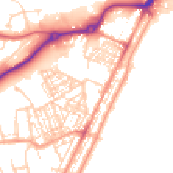 Daytime road noise heatmap for NR33 0ES