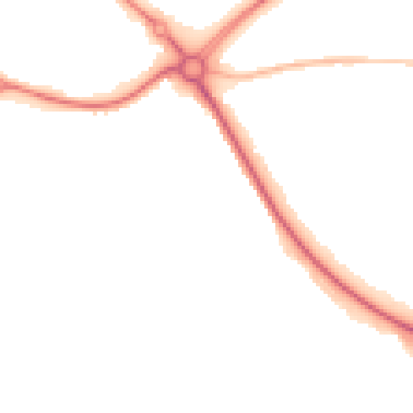 Night-time road noise heatmap for NR33 8UD