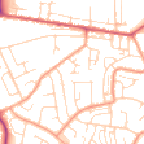 Daytime road noise heatmap for NR33 9QW