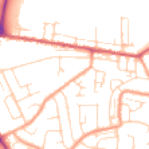 Daytime road noise heatmap for NR33 9QX