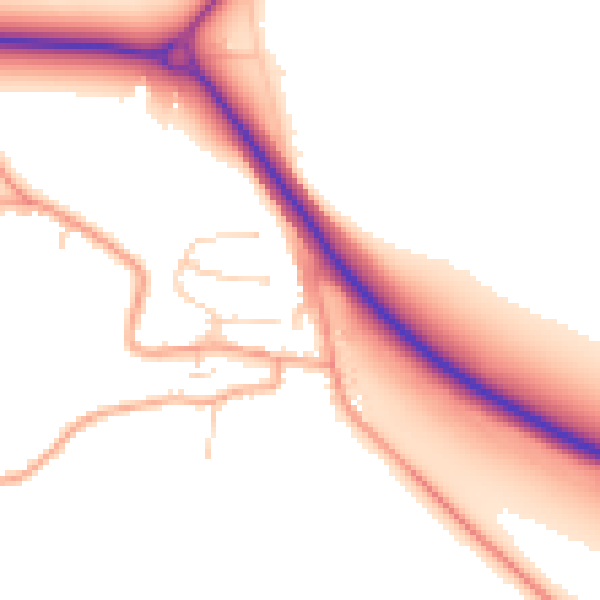 Daytime road noise heatmap for NR34 0AQ