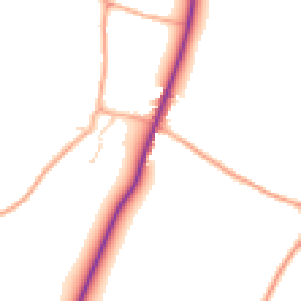 Daytime road noise heatmap for NR34 0EA