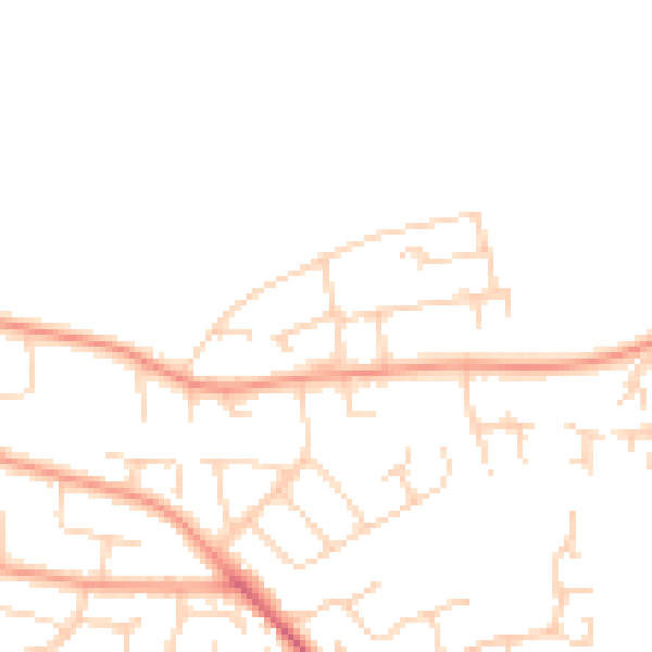 Daytime road noise heatmap for NR34 7DU