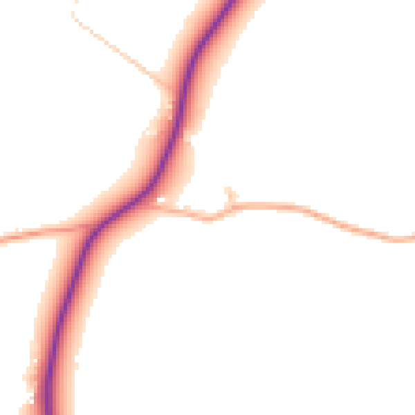 Daytime road noise heatmap for NR34 7HU