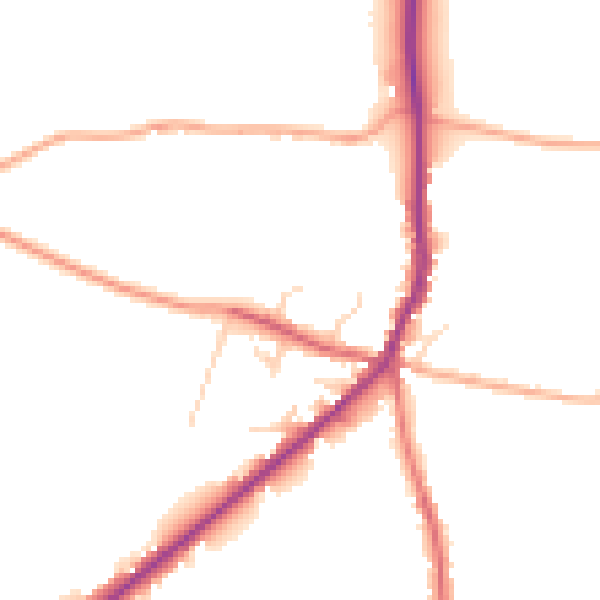 Daytime road noise heatmap for NR34 7NX