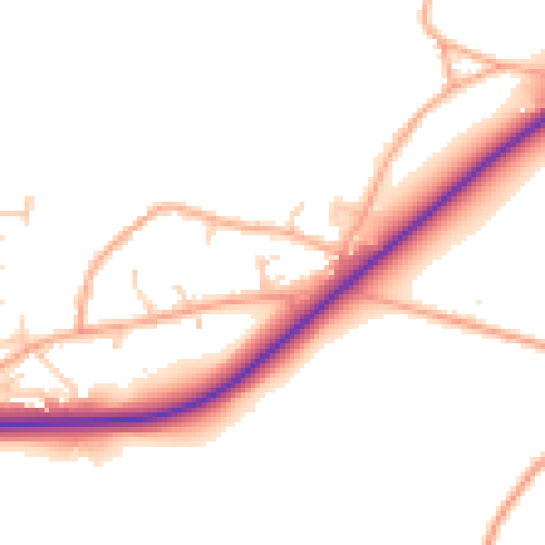 Daytime road noise heatmap for NR34 7QD