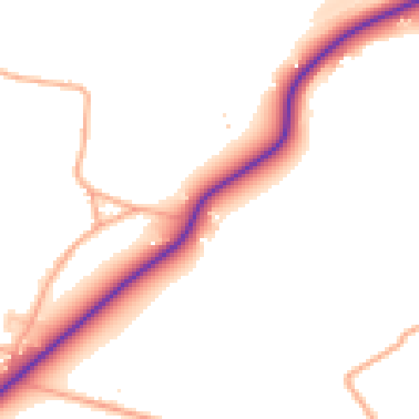 Daytime road noise heatmap for NR34 7QN