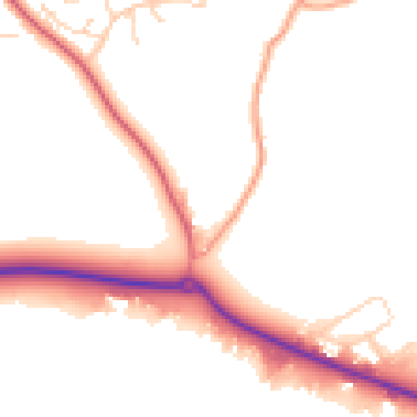 Daytime road noise heatmap for NR34 7TE