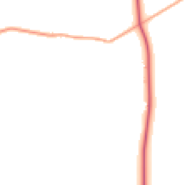 Daytime road noise heatmap for NR34 8AJ