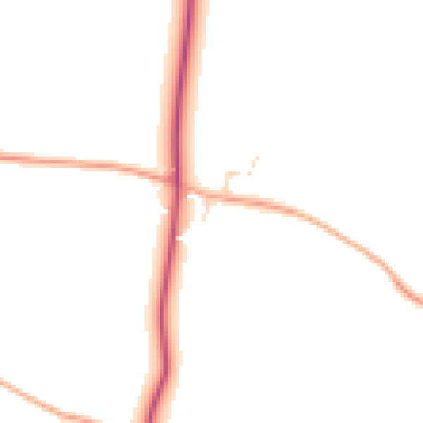 Daytime road noise heatmap for NR34 8DP