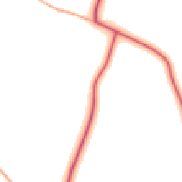 Daytime road noise heatmap for NR34 8EH