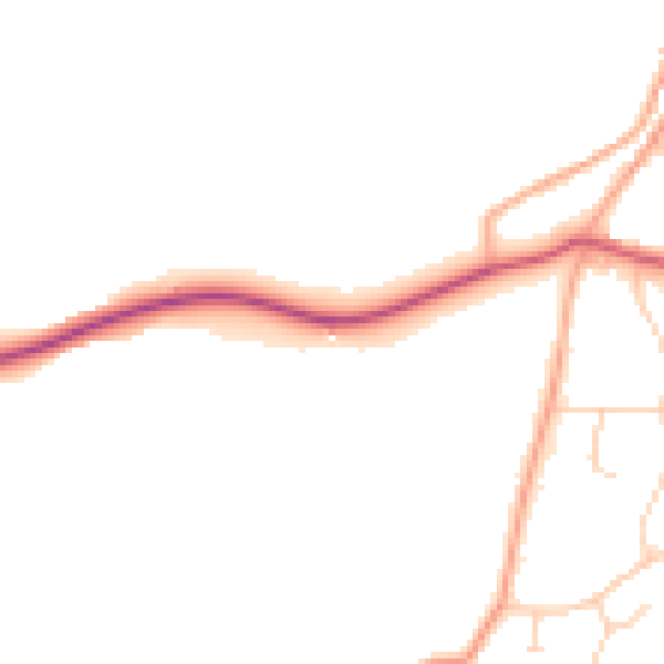Daytime road noise heatmap for NR34 8HE