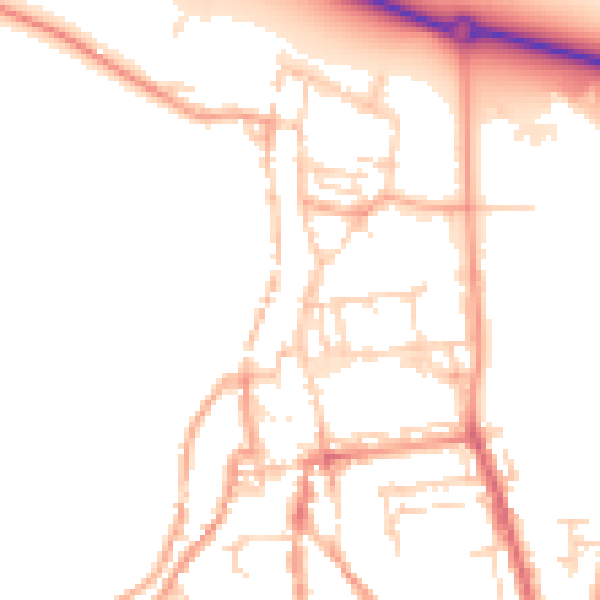 Daytime road noise heatmap for NR34 9DX