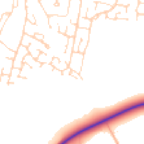 Daytime road noise heatmap for NR34 9EU