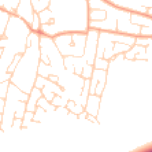 Daytime road noise heatmap for NR34 9HT
