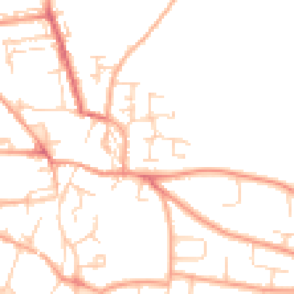 Daytime road noise heatmap for NR34 9RS
