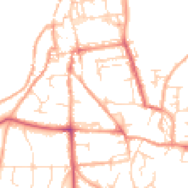Daytime road noise heatmap for NR34 9TF