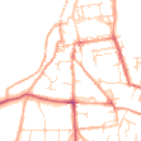 Daytime road noise heatmap for NR34 9TT