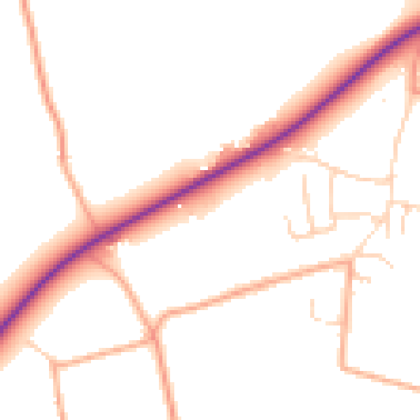 Daytime road noise heatmap for NR35 2PH