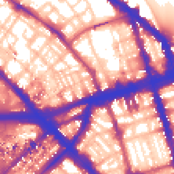 Daytime road noise heatmap for NW1 5NR