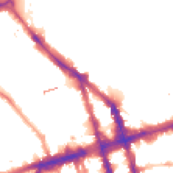 Night-time road noise heatmap for NW1 6DR