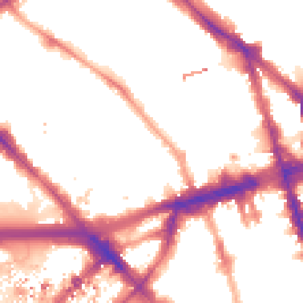 Night-time road noise heatmap for NW1 6UG