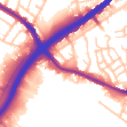 Daytime road noise heatmap for NW10 0RE