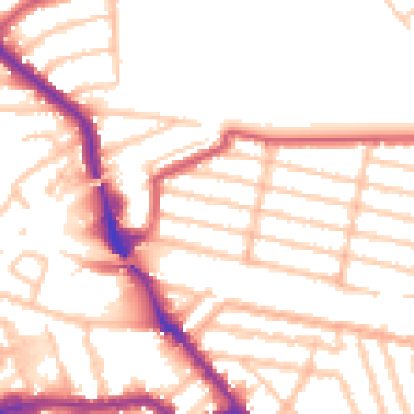 Daytime road noise heatmap for NW10 1LJ