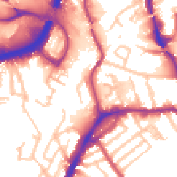 Daytime road noise heatmap for NW10 2TG