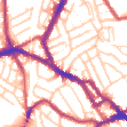 Daytime road noise heatmap for NW10 4AH
