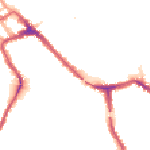 Night-time road noise heatmap for NW10 4TD