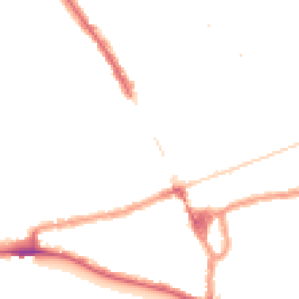 Night-time road noise heatmap for NW10 5RP