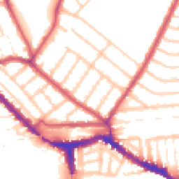 Daytime road noise heatmap for NW10 5UP