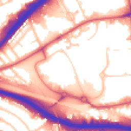 Daytime road noise heatmap for NW10 7FT