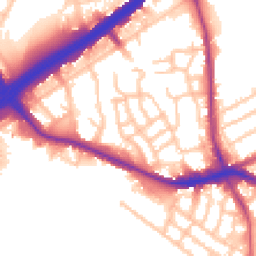 Daytime road noise heatmap for NW10 8SF