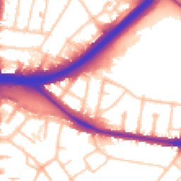 Daytime road noise heatmap for NW11 6BJ