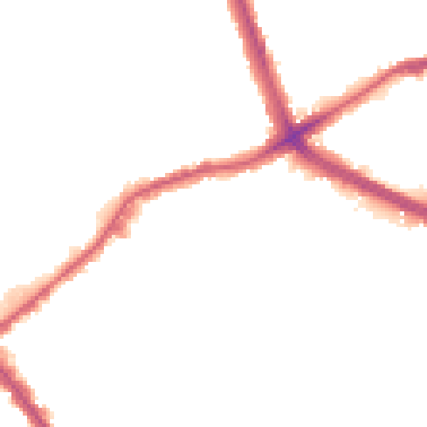 Night-time road noise heatmap for NW2 2EA