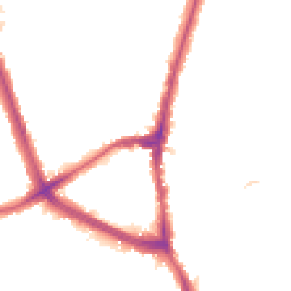 Night-time road noise heatmap for NW2 2QJ