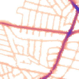 Daytime road noise heatmap for NW2 4JT